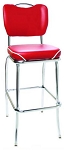 Vitro Seating 921HBWFBS - Classic stool, curved back with handle, chrome finish.
