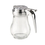 Vollrath 1206 - Syrup Server, 7 oz., clear polycarbonate jar, chrome plated top, 4-1/4