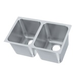 Vollrath 12122-1 - Undermount Weld-In Sink w/Double Bowls, 14 x 12 x 12 in.