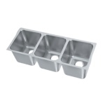 Vollrath 12123-1 - Undermount Weld-In Sink w/Triple Bowls, 14 x 12 x 12 in.