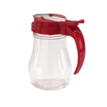 Vollrath 1606-18 - Syrup Server, 7 oz., clear polycarbonate jar, almond plastic top, 4-1/4