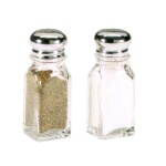 Vollrath 202-12 - Dripcut Salt & Pepper Shaker, 2 oz., glass square bottom jar, (Case of 12)