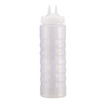 Vollrath 2324-13 - Twin Tip Squeeze Bottle, 24 oz., wide mouth, clear bottle, (, (Case of 12)