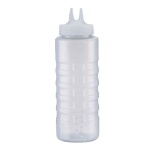 Vollrath 2332-13 - Twin Tip Squeeze Bottle, 32 oz., wide mouth, clear bottle, (, (Case of 12)