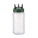 Vollrath 3316-1344 - Tri Tip Squeeze Bottle, 16 oz., wide mouth, clear bottle with blue cap, (Case of 12)