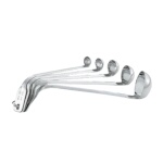 Vollrath 44572 - Measuring Ladles, 5-piece set, short handles, stainless steel, (Case of 12)