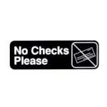 Vollrath 4520 - No Checks Please Sign, 3