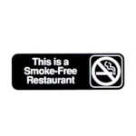 Vollrath 4524 - This is a Smoke-Free Restaurant Sign, 3