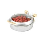Vollrath 46124 - Glass Top Induction Chafer, large, round, 6 qt. (5.8L), Intrigue
