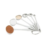 Vollrath 46588 - Six-Piece Measuring Spoon Set, unique oval bowl design