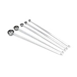 Vollrath 47031 - Long Handle Measuring Spoon Set, 18/8 stainless steel, (Case of 12 Sets)