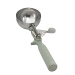 Vollrath 47140 - Disher, round bowl, size 8, 4 oz., gray plastic handle