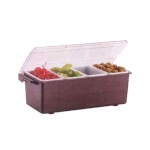 Vollrath 4741-01 - Kondi-Keeper Condiment Dispenser, plastic, standard lid, 4 p