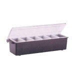 Vollrath 4746-01 - Kondi-Keeper Condiment Dispenser, plastic, standard lid, 8 p