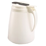 Vollrath 4748-18 - Dripcut Syrup Server, 48 oz., white polyethylene jar with gr, (Case of 6)