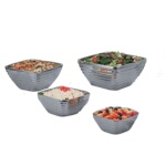 Vollrath 47632 - Insulated Serving Bowl, square beehive, 1.8 quart, mirror exterior, (Case of 12)