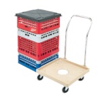 Vollrath 52292 - Dolly, Dish Rack, plastic with center drain hole, platform w