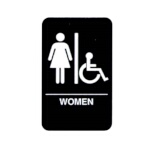 Vollrath 5630 - Women/Accessible Sign, Braille, 6