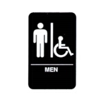 Vollrath 5631 - Men/Accessible Sign, Braille, 6