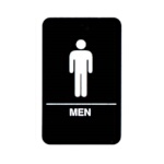 Vollrath 5635 - Men Sign, Braille, 6