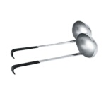 Vollrath 56728 - Ladle, 8 oz., Oval, Stainless Steel with black handle, (Case of 12)