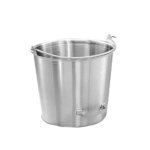 Vollrath 58161 - Pail, 14 3/4 quart, Tapered with Side Tilting Handle, stainless, 12