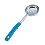 Vollrath 62175 - Spoodle, 6 oz., perforated, teal handle, 13-13/16
