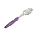 Vollrath 6414280 - Heavy Duty Spoon, purple nylon handle, perforated, 13-13/16