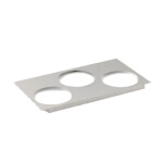 Vollrath 72228 - Adapter Plate, Stainless, with THREE 6-1/2