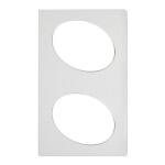 Vollrath 8240320 - Miramar Template, for (2) small oval decorative pans, white