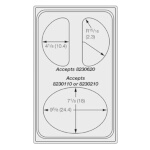 Vollrath 8240410 - Miramar Template, for (1) oval & (2) half oval decorative pa