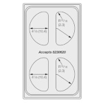 Vollrath 8241316 - Miramar Template, for (4) half oval decorative pans