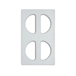 Vollrath 8241320 - Miramar Template, for half oval decorative pans, white stone