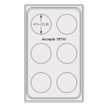 Vollrath 8241910 - Miramar Template, night sky color, accommodates (6) 78710 st