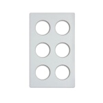 Vollrath 8241920 - Miramar Template, white stone color, accommodates (6) 78710