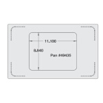 Vollrath 8242816 - Single Size Template for Cookware, with satin edge (1) small food pan cutout