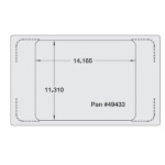 Vollrath 8242914 - Miramar Single Size Template for Miramar Cookware, stainless