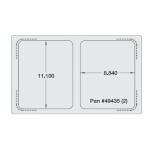 Vollrath 8243016 - Single Size Template for Cookware, with satin edge (2) small food pan cutouts