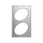 Vollrath 8243216 - Single Size Template for Cookware, satin edge, (2) medium oval cutouts