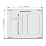 Vollrath 8250214 - Double Well Template, for 2 rectangle 3/4 size pans, plain stainless