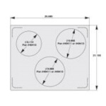 Vollrath 8250614 - Double Size Template for Cookware, stainless plain edge, has (3) round cutouts
