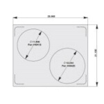 Vollrath 8250714 - Double Size Template for Cookware, stainless plain edge, has (2) large round cutouts