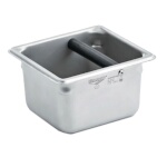 Vollrath E06064-KB - 1/6 Size Stainless Steel Knock Box, 1-7/8 qt.