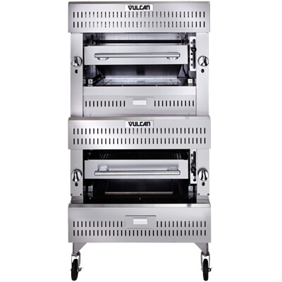 Vulcan VBI2 - Deck-Broiler, Gas, double-deck, ceramic over infrared, (2) 25-1/2