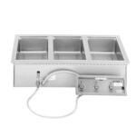 Wells MOD-327TDM - Food Warmer, top-mt., Built-In, electric, (3) openings for (4) 1/3 size pans