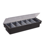 Winco CCH-6 - Condiment Dispenser, 6-compartment, 19-7/16