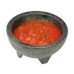 Winco PMSB-10 - Molcajete Salsa Bowl, 10 oz., polypropylene, black, (4 pieces per pack)