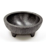 Winco PMSB-4 - Molcajete Salsa Bowl, 4 oz., polypropylene, black, (4 pieces per pack)