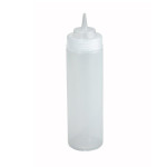 Winco PSW-24 - Squeeze Bottle, 24 oz., wide mouth, plastic, clear (6 each per pack)