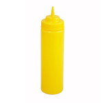 Winco PSW-24Y - Squeeze Bottle, 24 oz., wide mouth, plastic, yellow (6 each per pack)